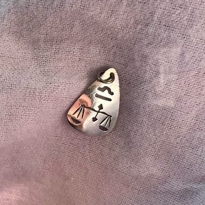 Libra 925 sterling silver zodiac charm for necklace or bracelet